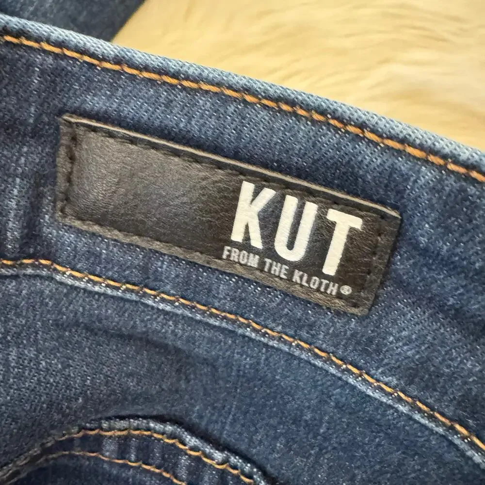 Kut From The Kloth Connie Ankle Skinny Raw Hem High-Rise Denim Jeans 8